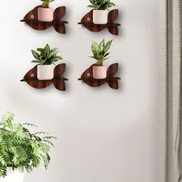 OLIVE TREE 4 Pieces Planter Stand Wall Shelves-image-68