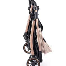 Babyhug Elite Baby Stroller Pram for Travel Foldable Compact with Reversible Handle Adjustable Backrest & Canopy image 3