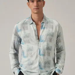 Banana Club Men Classic Slim Fit Abstract Printed Casual Shirt-picture-18