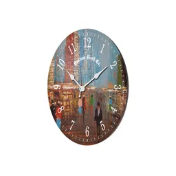 RANDOM Multicoloured Round Printed Analogue Wall Clock image 3