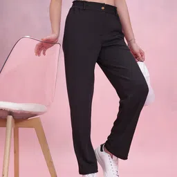 DressBerry Women Textured Trousers-image-64
