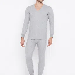 mack jonney VIMAL JONNEY Men Grey Melange Thermal Set SETthermal_VNFSMlng_01-picture-18