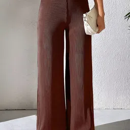 The Roadster Lifestyle Co Striped Straight Fit Trousers-image-68