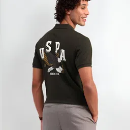 U.S. Polo Assn. Denim Co. Men Brand Logo Printed Polo Collar T-shirt image 1