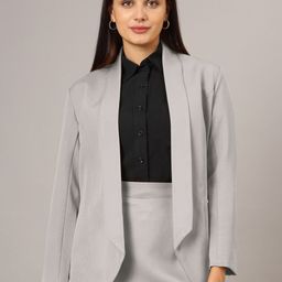 BRINNS Shawl Collar Open Front Blazer-picture-14