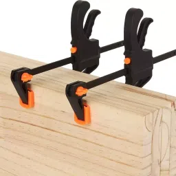 FLAMINGO ENTERPRISE Quick Release Wood F Bar Clamp Metal & Plastic Black & Orange 60 mm Throat 25.4 cm Clamping Capacity, FM-89 image 5
