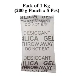 Ecofresh 200 g Silica Gel Granules in Paper Pouch White Color Desiccant for Absorbing Moisture (Pack of 5 Pcs) image 2