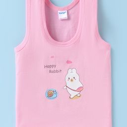 Tango Single Jersey Knit Sleeveless Vests with Bunny Print - Pink-picture-44