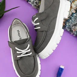 Steprite Colour Blocked Boat Shoes - Grey-picture-22