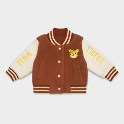 Mi Arcus Knit Full Sleeves Tiger Face Embroidered Jacket - Brown-picture-16