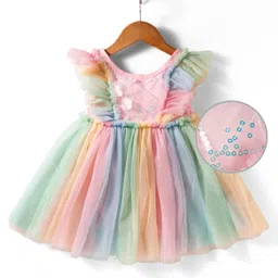 Mark & Mia Woven Sleeveless Party Onesies with Sequins - Multicolor-picture-12
