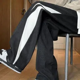 StyleCast Men Colourblocked Printed Relaxed Trousers image 5