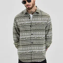 Snitch Men Geometric Open Front Jacket-picture-16