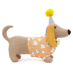Mi Arcus Dapper Knitted Dog Soft Toy Brown - Height 45 cm image 2