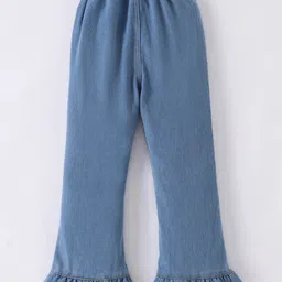 Mark & Mia Washed Jeans with Bunny & Floral Embroidery - Blue image 2