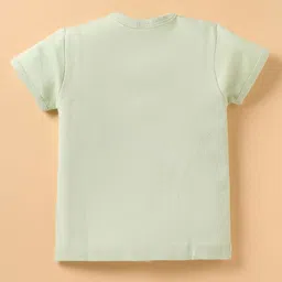 Tango Interlock Woven Half Sleeves Shorts Night Suit With Vehicle Print - Light Green image 3