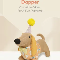 Mi Arcus Dapper Knitted Dog Soft Toy Brown - Height 45 cm image 4