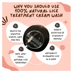 Coco Crush Natural Lice Treatment - Lice Cream Wash (50g), Lice Shampoo (50ml) and Lice Oil (200ml) Combo - Pack of 3 image 5
