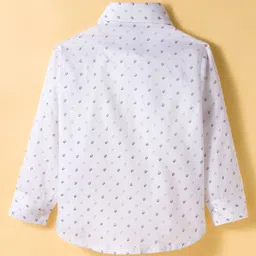 Dapper Dudes Full Sleeves Abstract Printed Shirt With Waistcoat & Bow Set - Sky Blue image 5