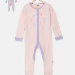 mackly Infant Girls Set Of 2 Printed 100% Cotton Sleepsuits-picture-32