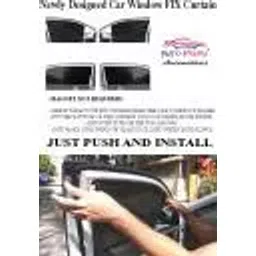 Auto Pearl Side Window Sun Shade Cover for Toyota Etios (Black) image 3