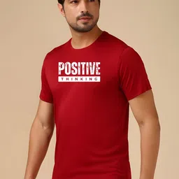 CASUALBUD Men Typography Printed Round Neck T-shirt image 4