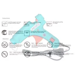 CRAFTYGUN 20 W Glue Gun with 40 Sticks ON OFF Switch & Indicator 7 mm Stick Diameter Turquoise, SH_(TURQISS)MINI-20WWT-40-ST image 5