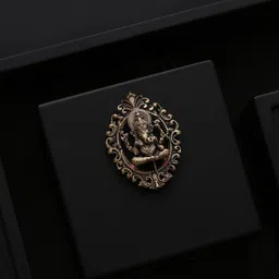 COSA NOSTRAA Men Gold-Toned Lord Ganesha Statement Brooch-picture-10