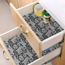 Kuber Industries Grey 3 Pieces Printed Water Resistant Shelf Liner Organisers image 1