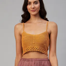 Orchid Blues Mustard Yellow Crop Top-picture-40
