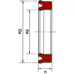 NOK φ330x360 mm UPH Type Nitrile Rubber Sealing Gasket, UPH 330 360 22 image 3