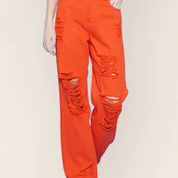 BAESD Women Straight Fit Highly Distressed Jeans-picture-33