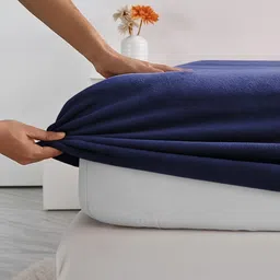 bsb home Navy Blue 300TC King Bedsheet Set 182.88 mx 218.44 m image 2