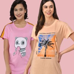 Christy World Women 2 Printed Extended Sleeves T-shirt-picture-8