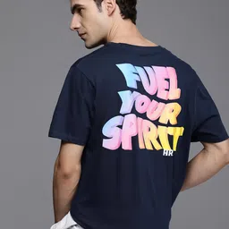 HRX by Hrithik Roshan Men Typography Printed Bio Finish Oversized T-shirt-picture-25