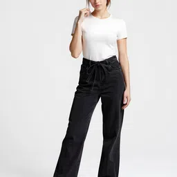 glitchez Women Straight Fit Mid-Rise Jeans With Belt-picture-27