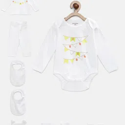 My Milestones Unisex White Printed Clothing Gift Set-image-18