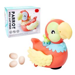 FunBlast Parrot Laying Eggs Toy with Universal Wheel, Light and Sound (Random Color)-picture-22