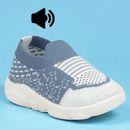 Lil Lollipop Mesh Detailed Slip On Musical Shoes - Blue-picture-21