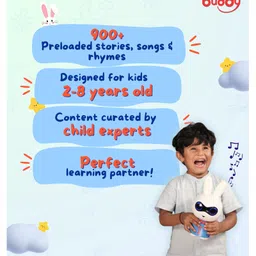 Tarbull SuperBuddy Rabbito-Kids Speaker 900+ Stories Rhymes Songs for the Age 2-8 years Blue image 2
