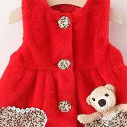 YK Girls Round Neck Cotton Fit & Flare Dress image 3