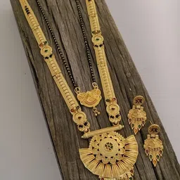 OM KRISHIV COLLECTION Set Of 2 Gold-Plated Mangalsutra image 3