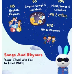Tarbull SuperBuddy Rabbito-Kids Speaker 900+ Stories Rhymes Songs for the Age 2-8 years Blue image 4