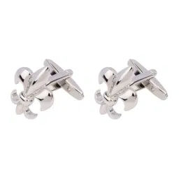 The Tie Hub Fleur Silver Cufflinks-image-24