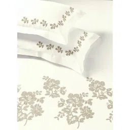 SANSAAR A D'DECOR BRAND LIVE CONSCIOUSLY Star White Peyote King Bedsheet With 2 Pillow Covers image 2