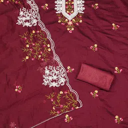 SHADOW & SAINING Embroidered Unstitched Dress Material image 3