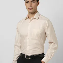 Van Heusen Men Slim Fit Spread Collar Vertical Striped Cotton Formal Shirt image 3