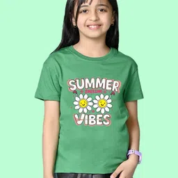 NUSYL Girls Graphic Printed Round Neck Cotton Oversized T-shirt-image-58