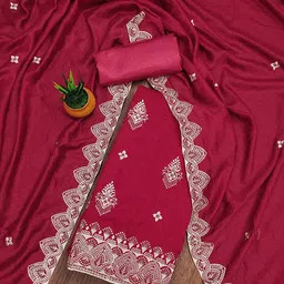 SHADOW & SAINING Embroidered Unstitched Dress Material image 1