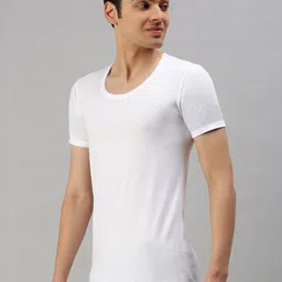 Viveagham Men Pack of 4 Pure Combed Cotton Basic Vests image 2